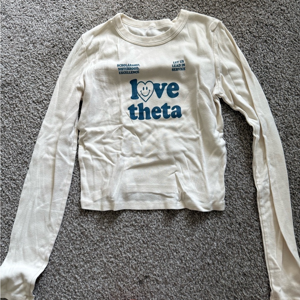 Love Theta Cream Long Sleeve Shirt
